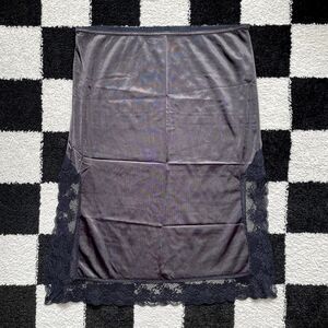 Vintage 70s Black Slip Skirt